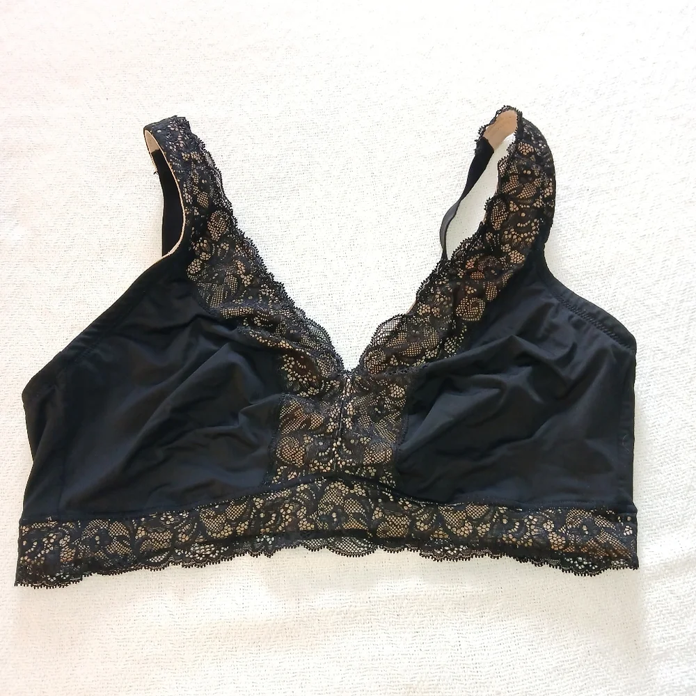 NWOT Sz.38DD Womens Olga Lace Escape Wire Free Bra - Picture 1 of 7